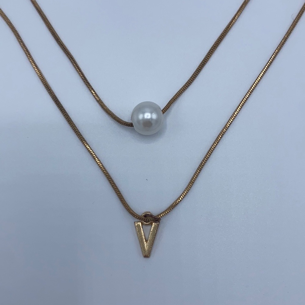 2pc Men Pearl Necklace